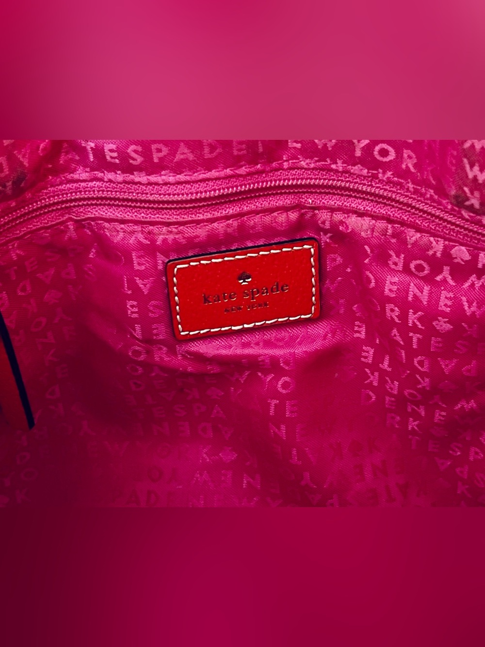 Kate Spade New York Red Pebbled Leather Dome Satchel Bag - Picture 5 of 7